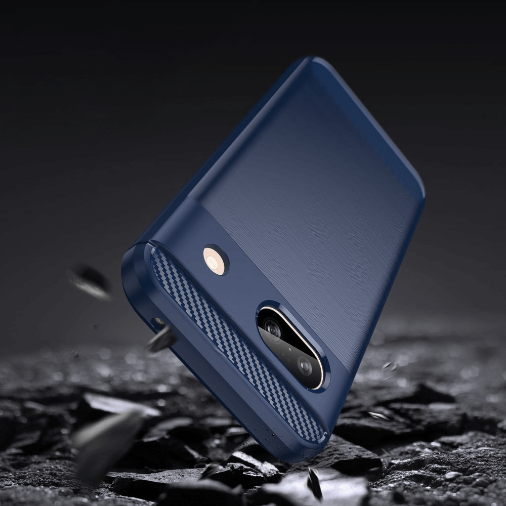 Google Pixel 8a - Coque look métal carbone
