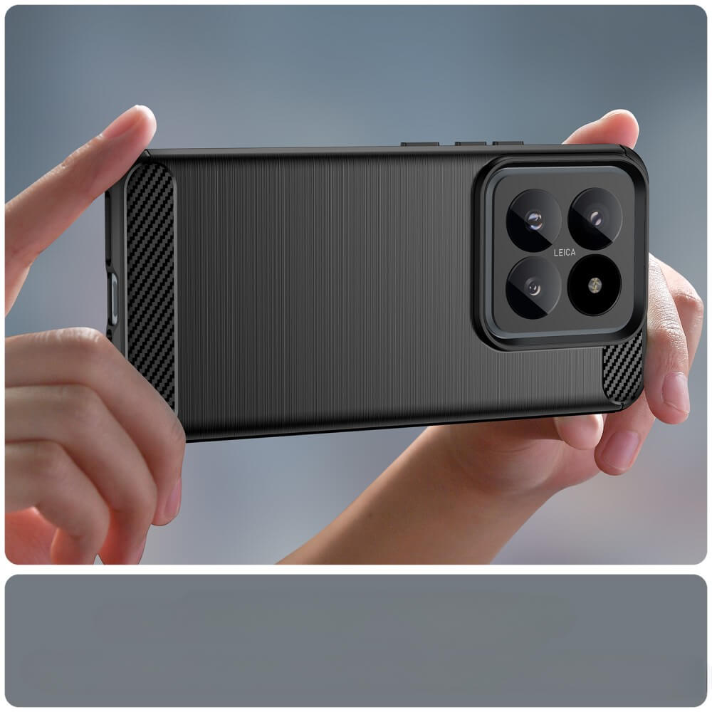 Xiaomi 14 Pro - Coque look métal carbone