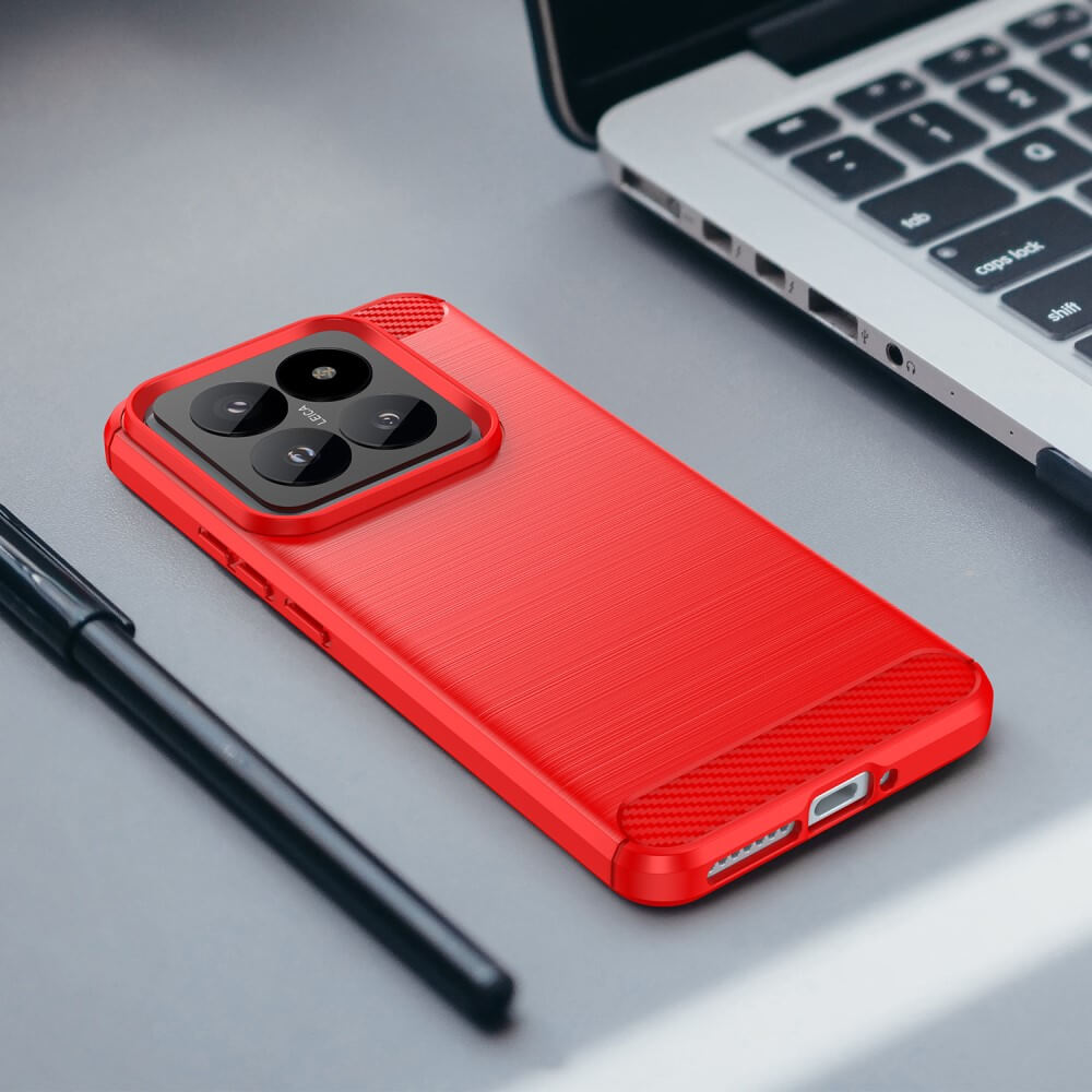 Xiaomi 14 Pro - Coque look métal carbone