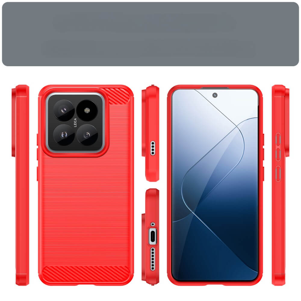Xiaomi 14 Pro - Coque look métal carbone