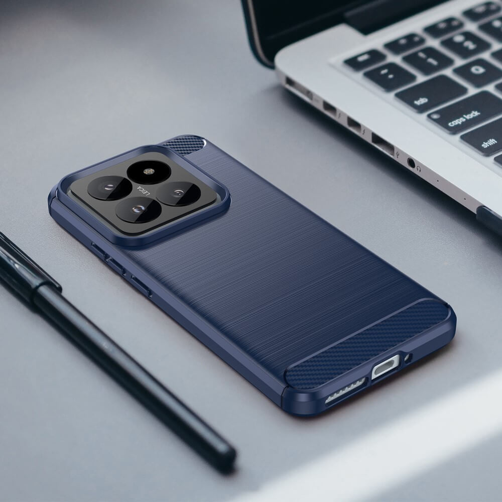 Xiaomi 14 Pro - Coque look métal carbone