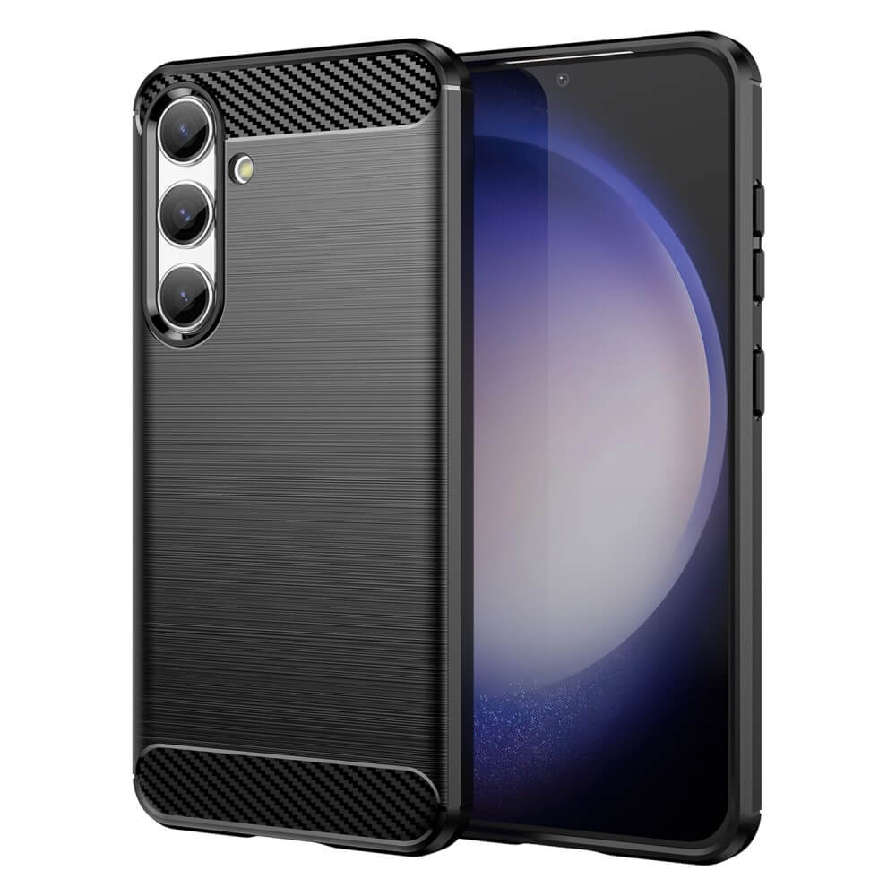 Galaxy S25 / S24 - Coque look métal carbone