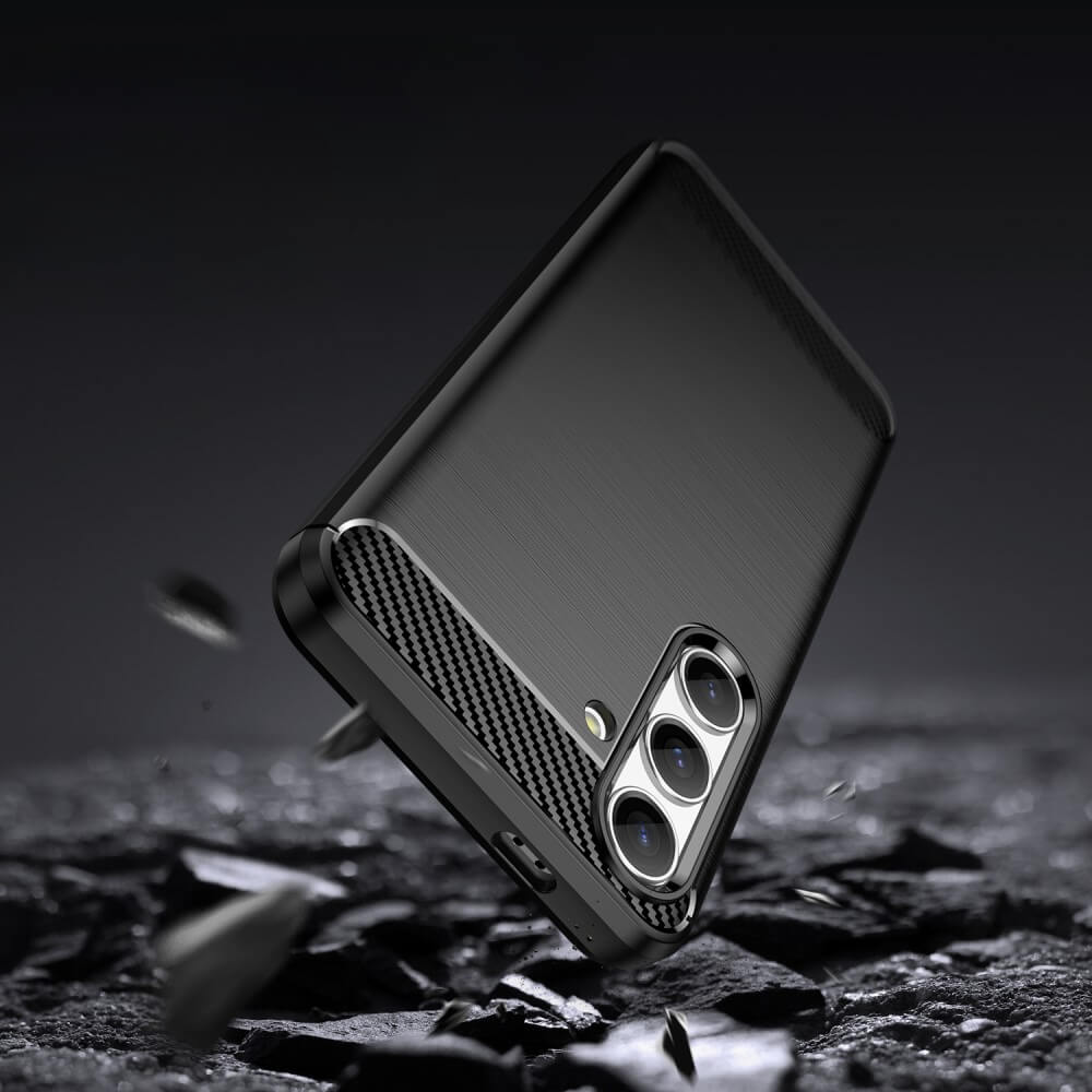 Galaxy S25 / S24 - Coque look métal carbone