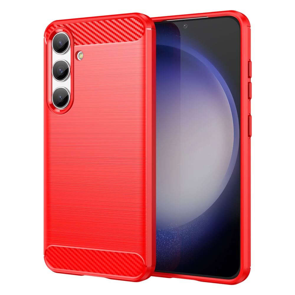 Galaxy S25 / S24 - Coque look métal carbone
