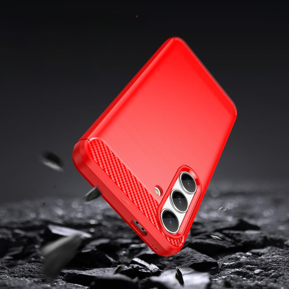 Galaxy S25 / S24 - Coque look métal carbone