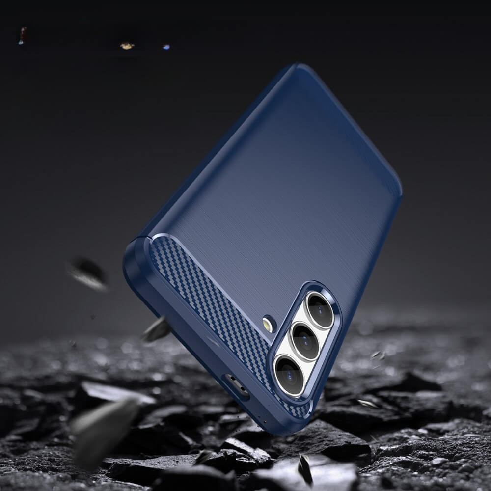 Galaxy S25 / S24 - Coque look métal carbone