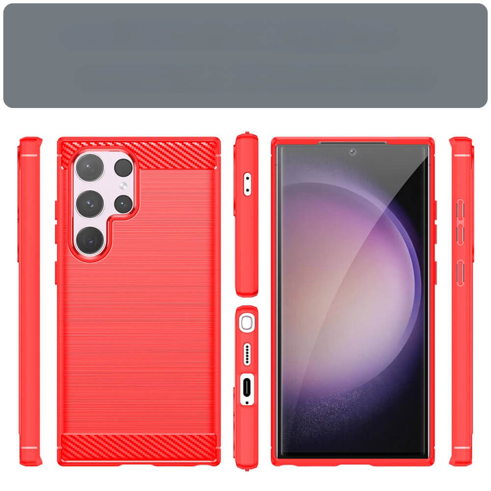 Galaxy S24 Ultra - Coque métal look carbone