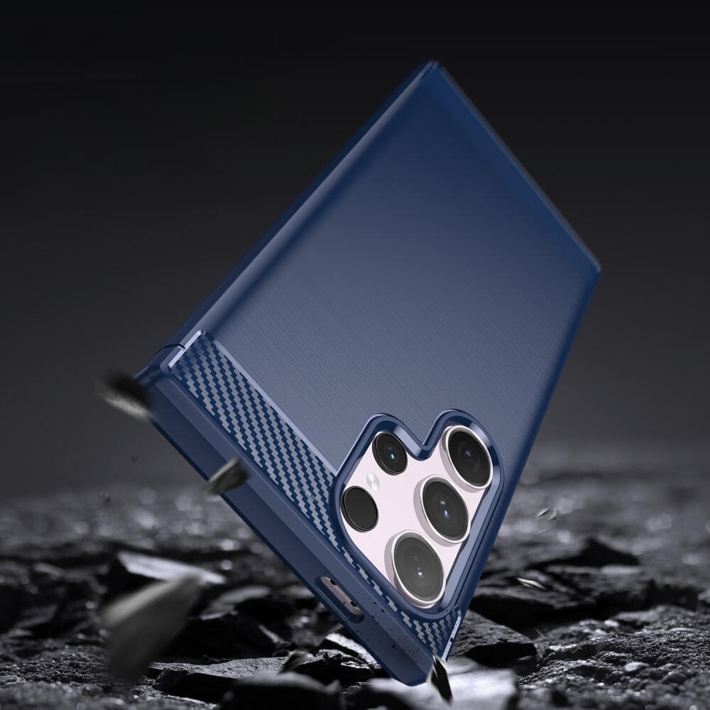 Galaxy S24 Ultra - Coque métal look carbone