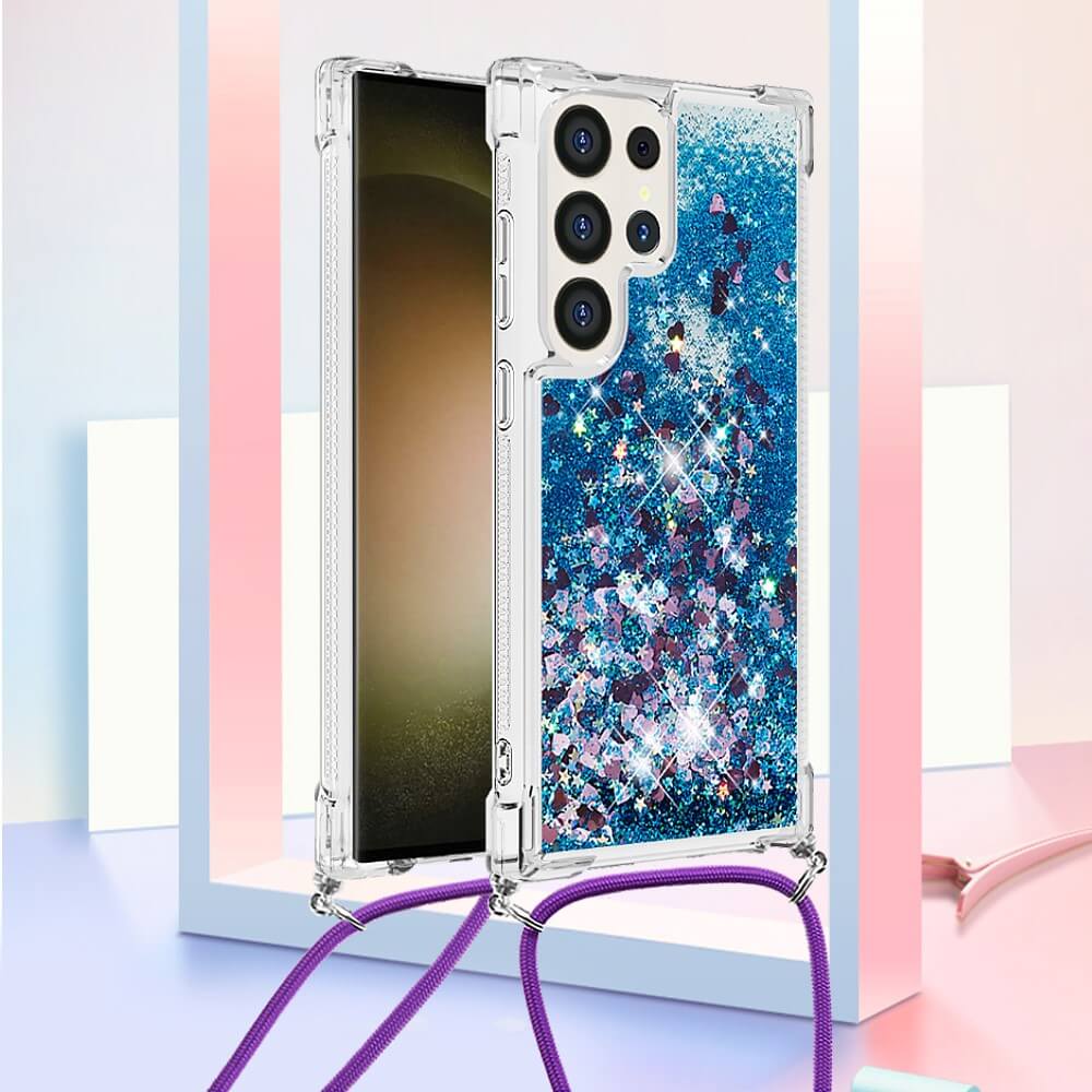 Galaxy S24 Ultra - Glitter Custodia con cordino
