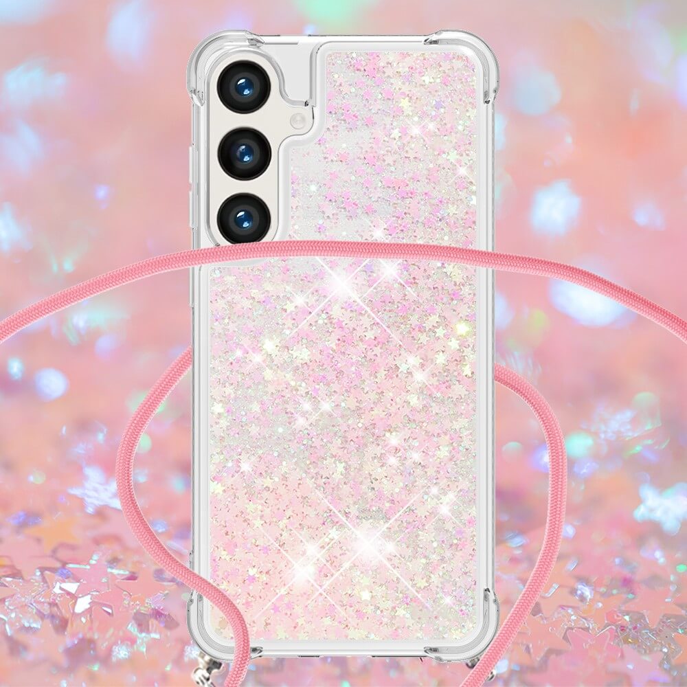 Galaxy S24 - Glitter case with lanyard