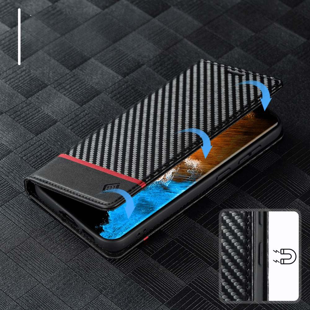 Galaxy S24 - LC.IMEEKE Custodia Carbon Fiber
