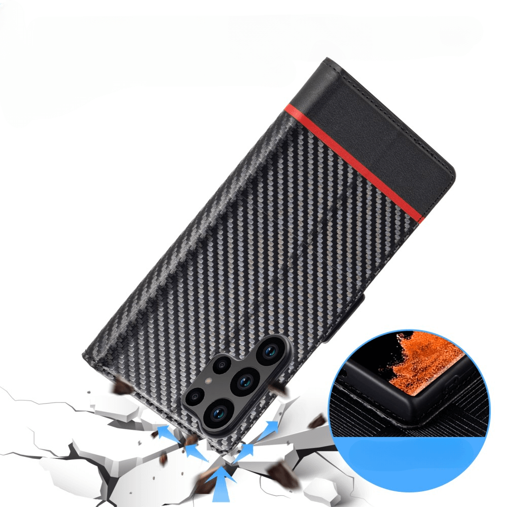 Galaxy S24 Ultra - LC.IMEEKE Custodia Carbon Fiber