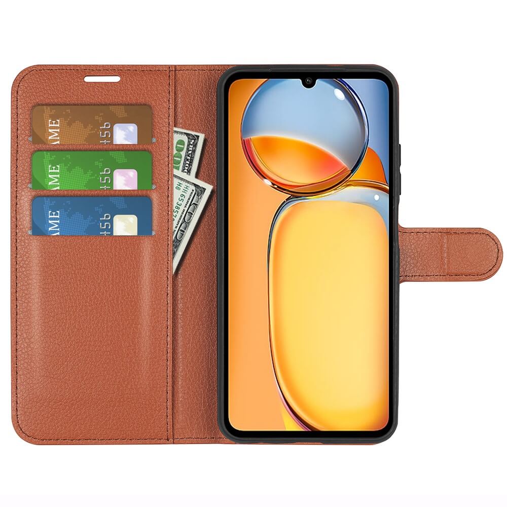 Xiaomi Poco C65 / Redmi 13C - Leather Case Cover