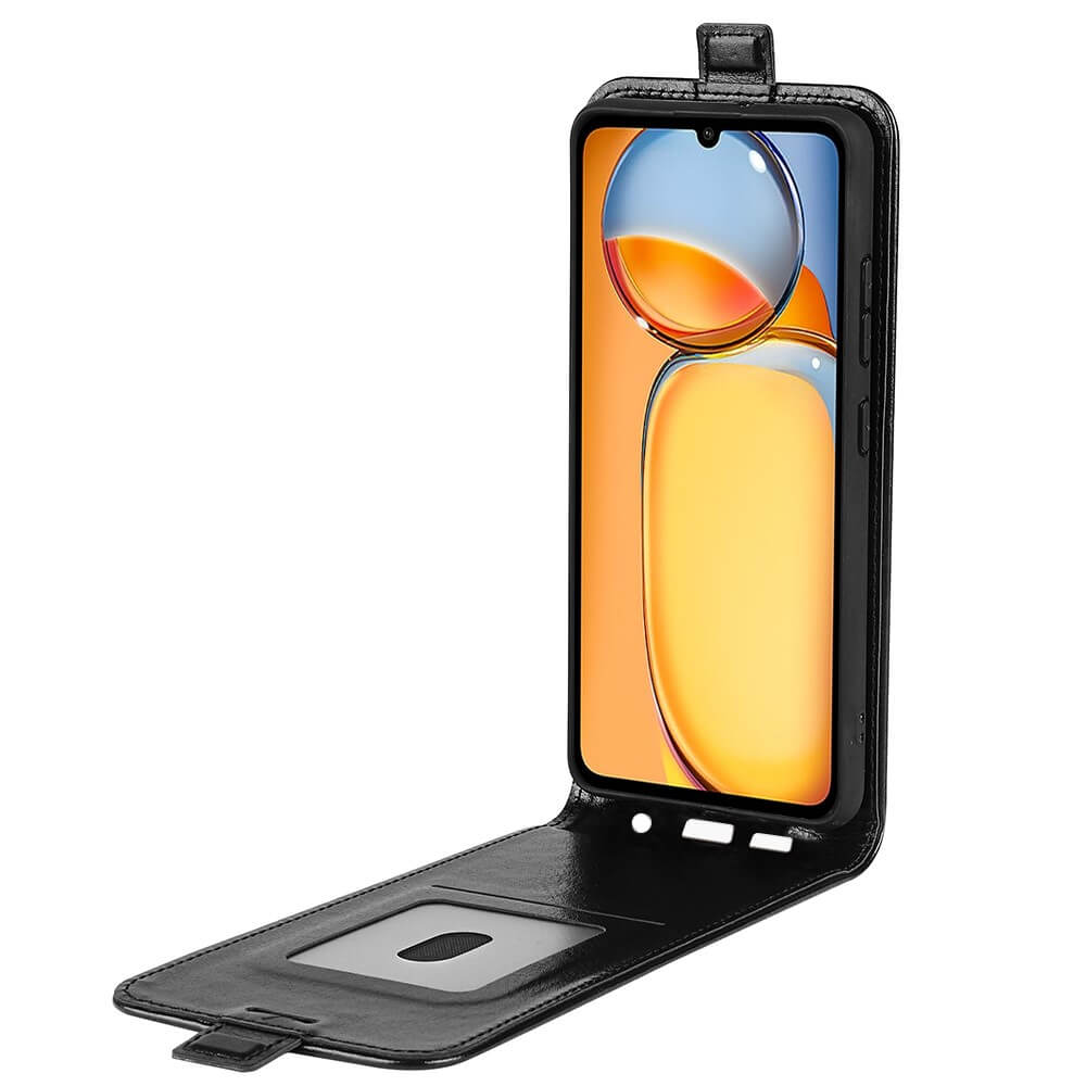 Xiaomi Poco C65 / Redmi 13C - Klassisches Flip Case schwarz