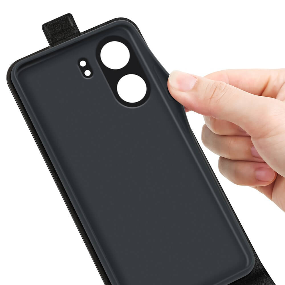 Xiaomi Poco C65 / Redmi 13C - Klassisches Flip Case schwarz