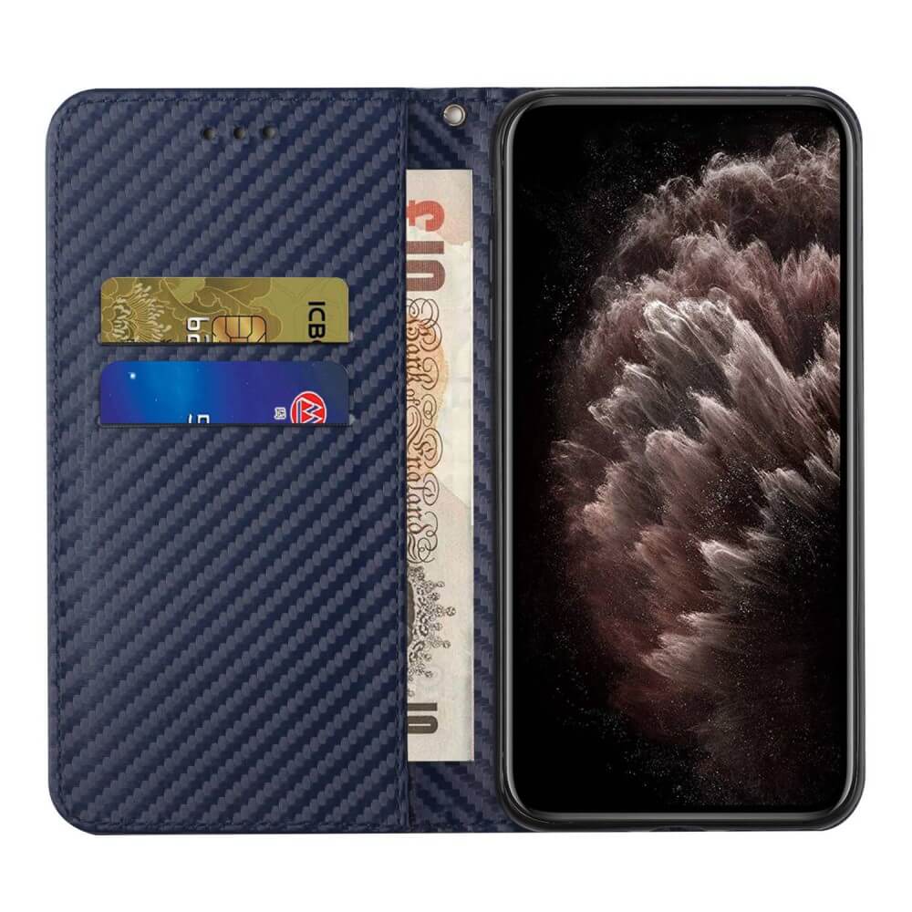 Galaxy S24 - Carbon Look Flip Case Cover