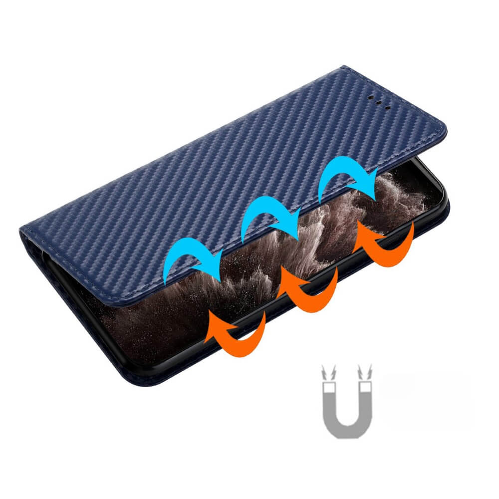 Galaxy S24 - Carbon Look Flip Case Cover