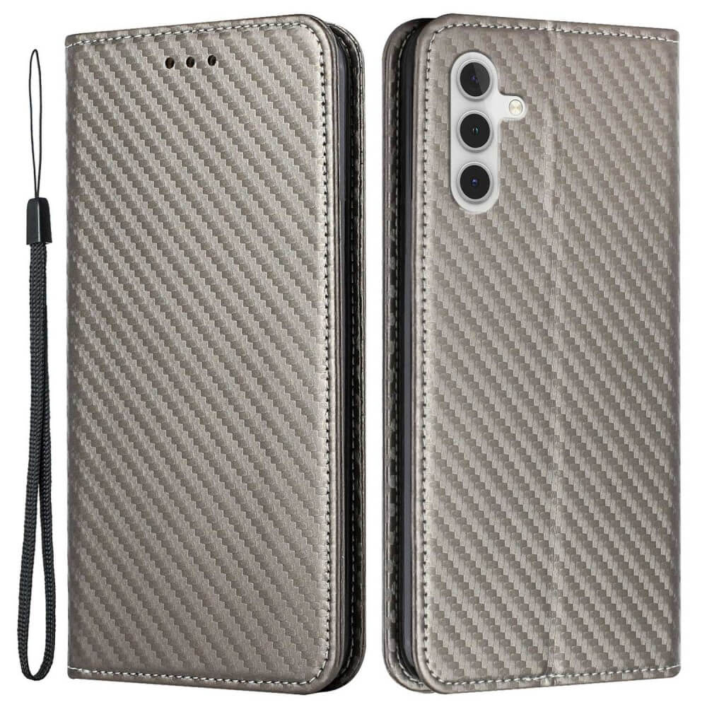 Galaxy S24 - Carbon Look Flip Case Cover