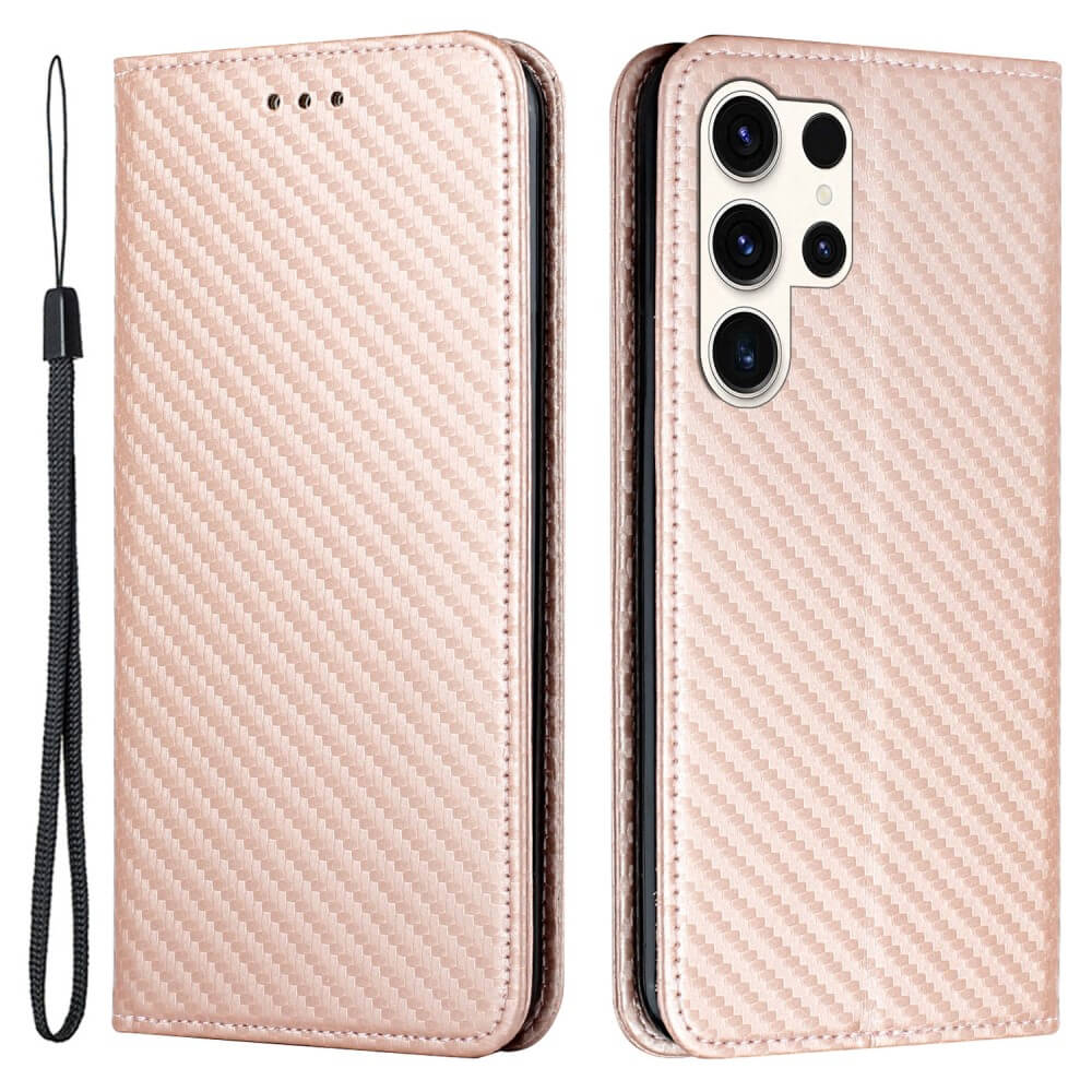 Galaxy S24 Ultra- Carbon Look Flip Case Cover