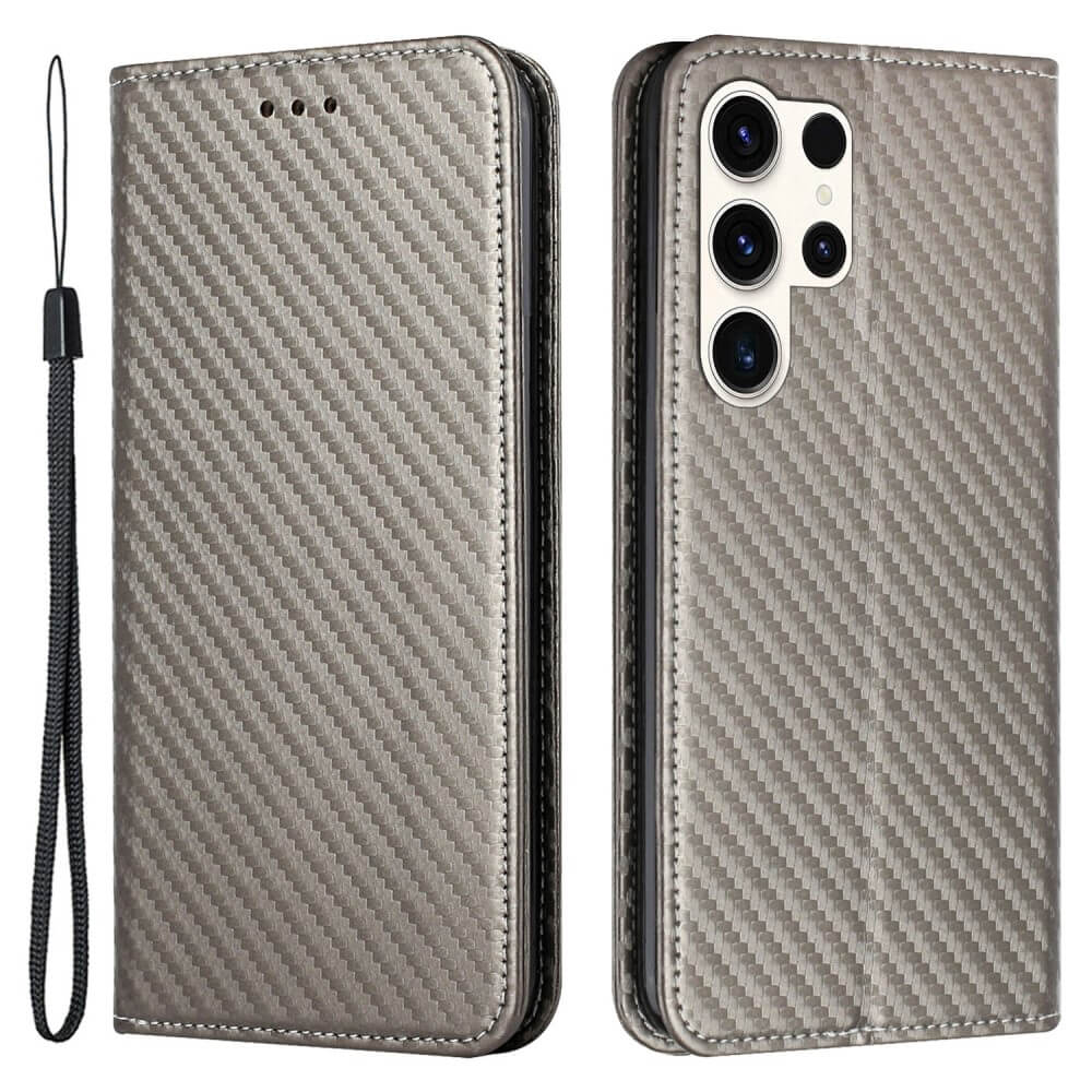 Galaxy S24 Ultra- Carbon Look Flip Case Cover