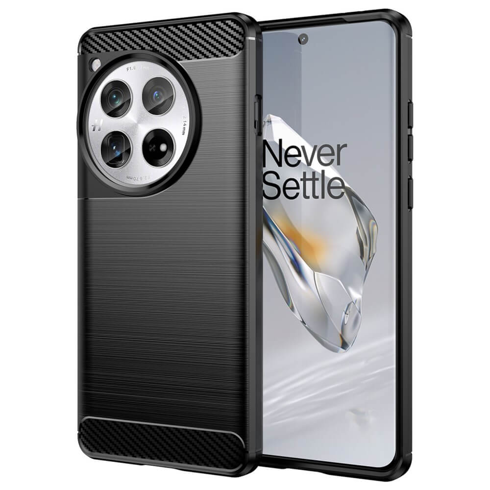 Oneplus 12 - Cover in look metallo carbonio