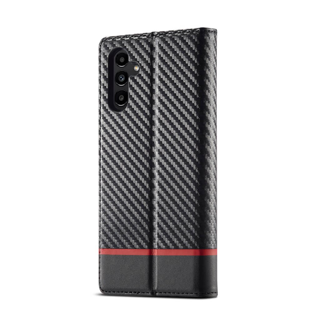 Die LC.IMEEKE Hülle Carbon Fiber für das Galaxy A55 überzeugt mit sportlichem Design, rotem Streifen und präzisem Triple-Kameraausschnitt – damit bekommt dein Smartphone einen modernen Look.