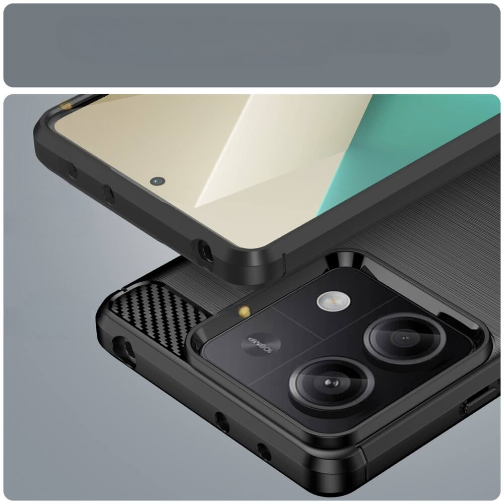 Xiaomi Redmi Note 13 5G - Metal Carbon Look Case