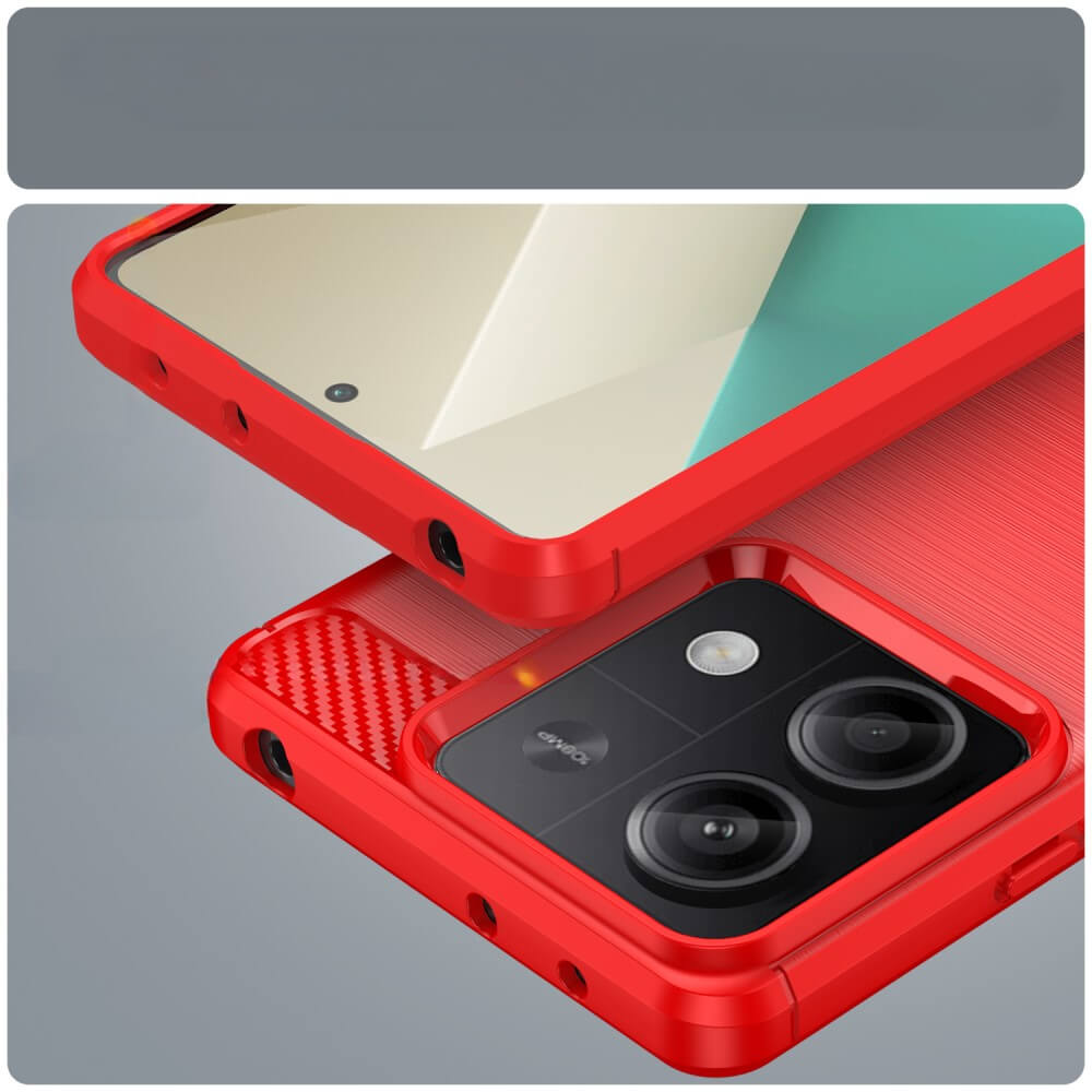 Xiaomi Redmi Note 13 5G - Metal Carbon Look Case