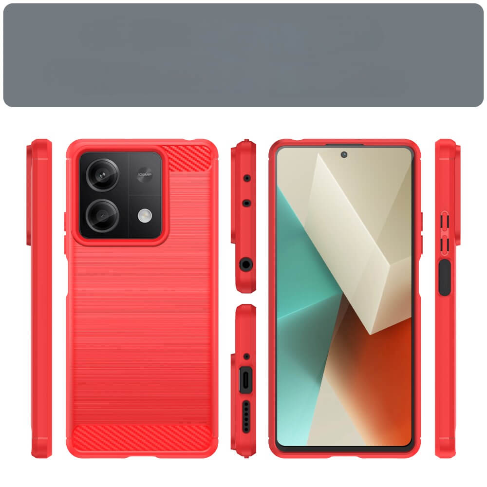 Xiaomi Redmi Note 13 5G - Metal Carbon Look Case