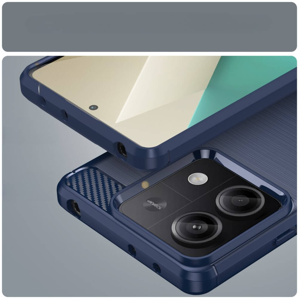 Xiaomi Redmi Note 13 5G - Metal Carbon Look Case