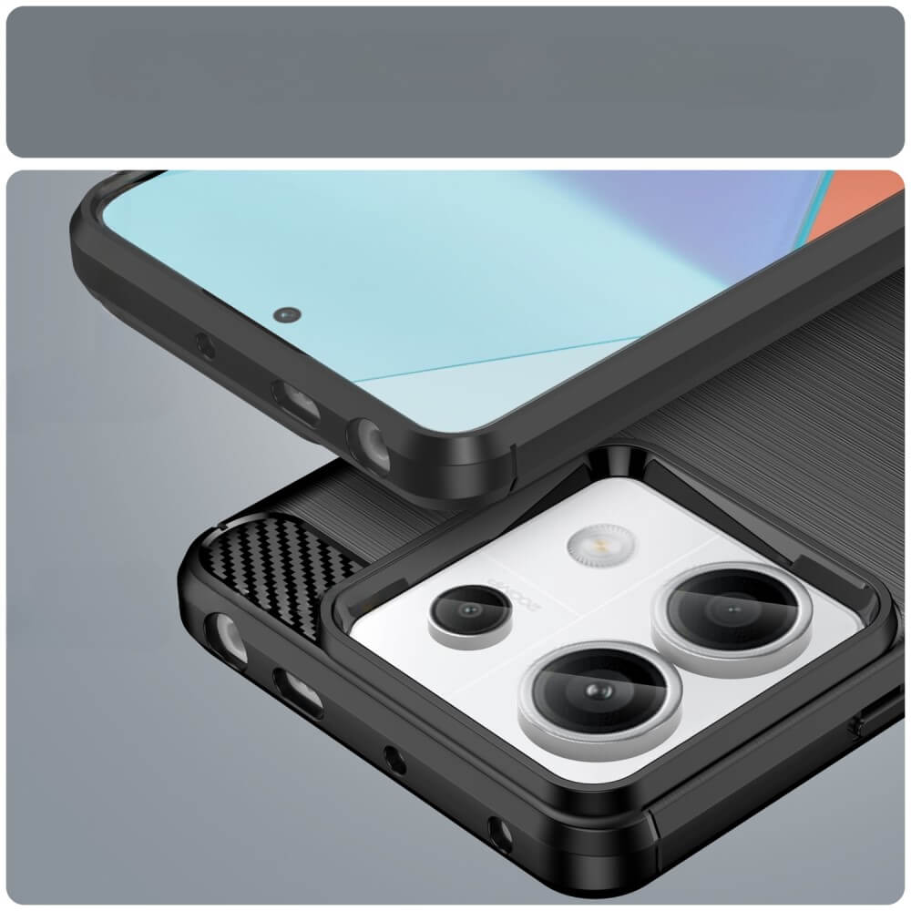 Xiaomi Redmi Note 13 Pro - Metal Carbon Look Case