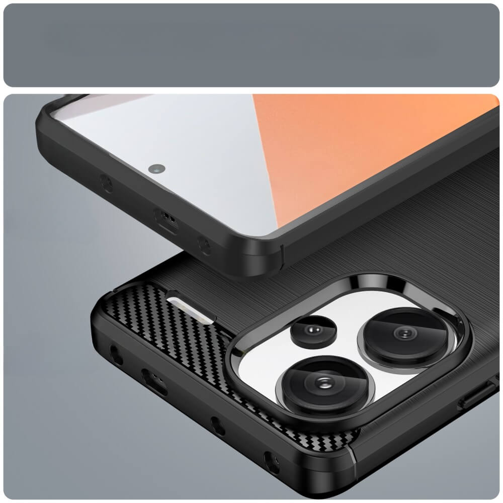 Xiaomi Redmi Note 13 Pro+ - Metal Carbon Look Case