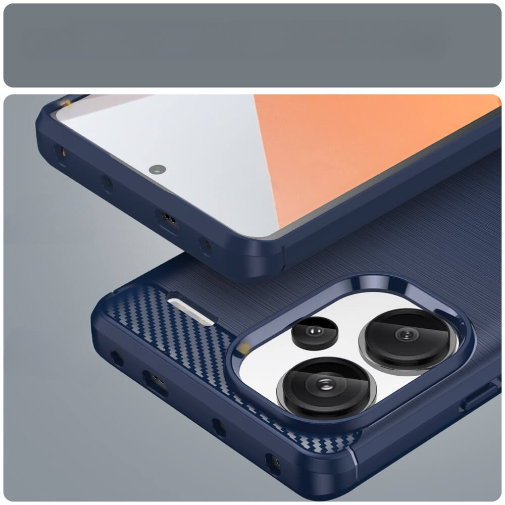Xiaomi Redmi Note 13 Pro+ - Metal Carbon Look Case
