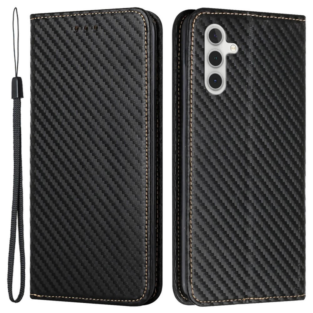Galaxy A55 - Carbon Look Flip Case Cover