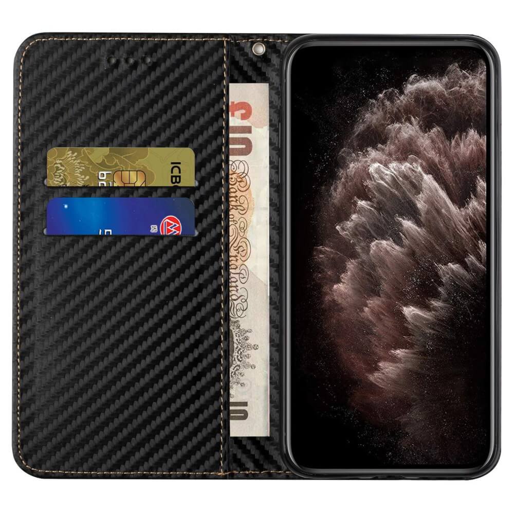 Galaxy A55 - Carbon Look Flip Case Cover