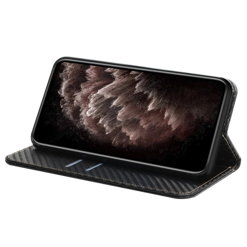 Galaxy A55 - Carbon Look Flip Case Cover