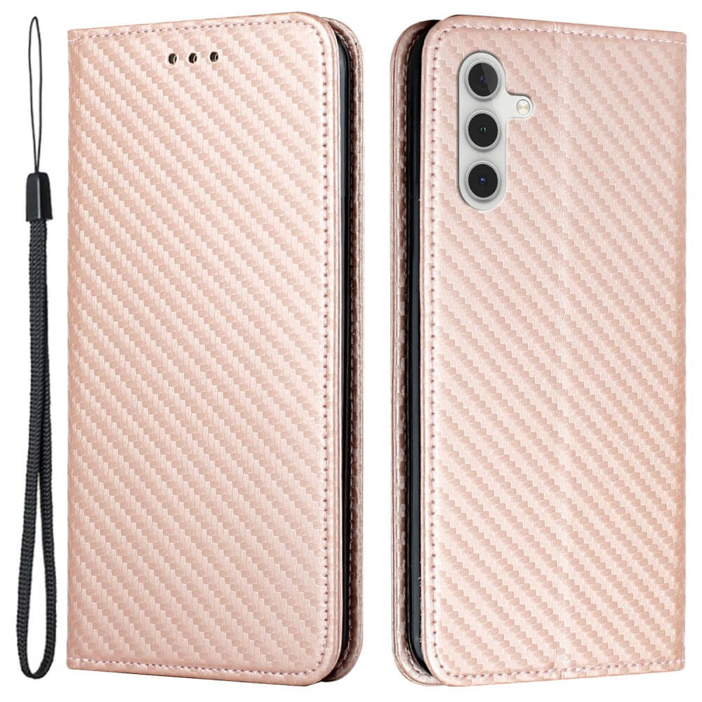 Galaxy A55 - Carbon Look Flip Case Cover