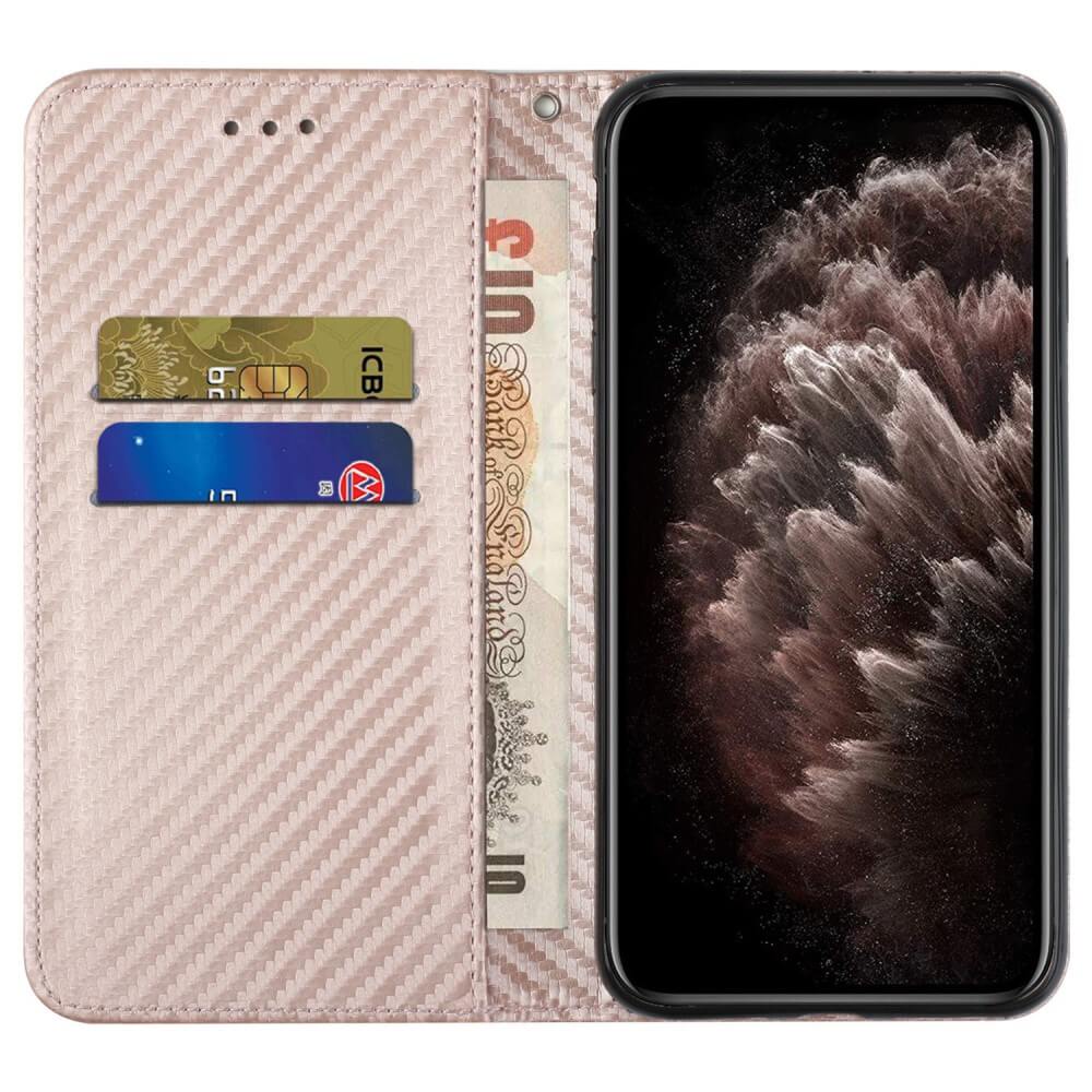 Galaxy A55 - Carbon Look Flip Case Cover