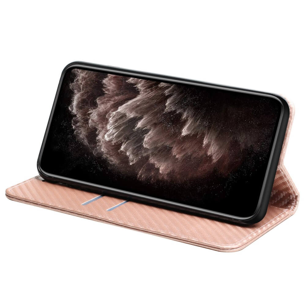 Galaxy A55 - Carbon Look Flip Case Cover