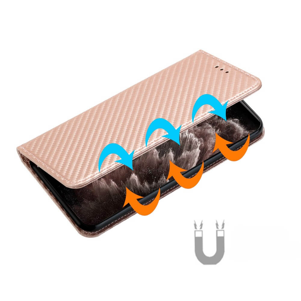 Galaxy A55 - Carbon Look Flip Case Cover