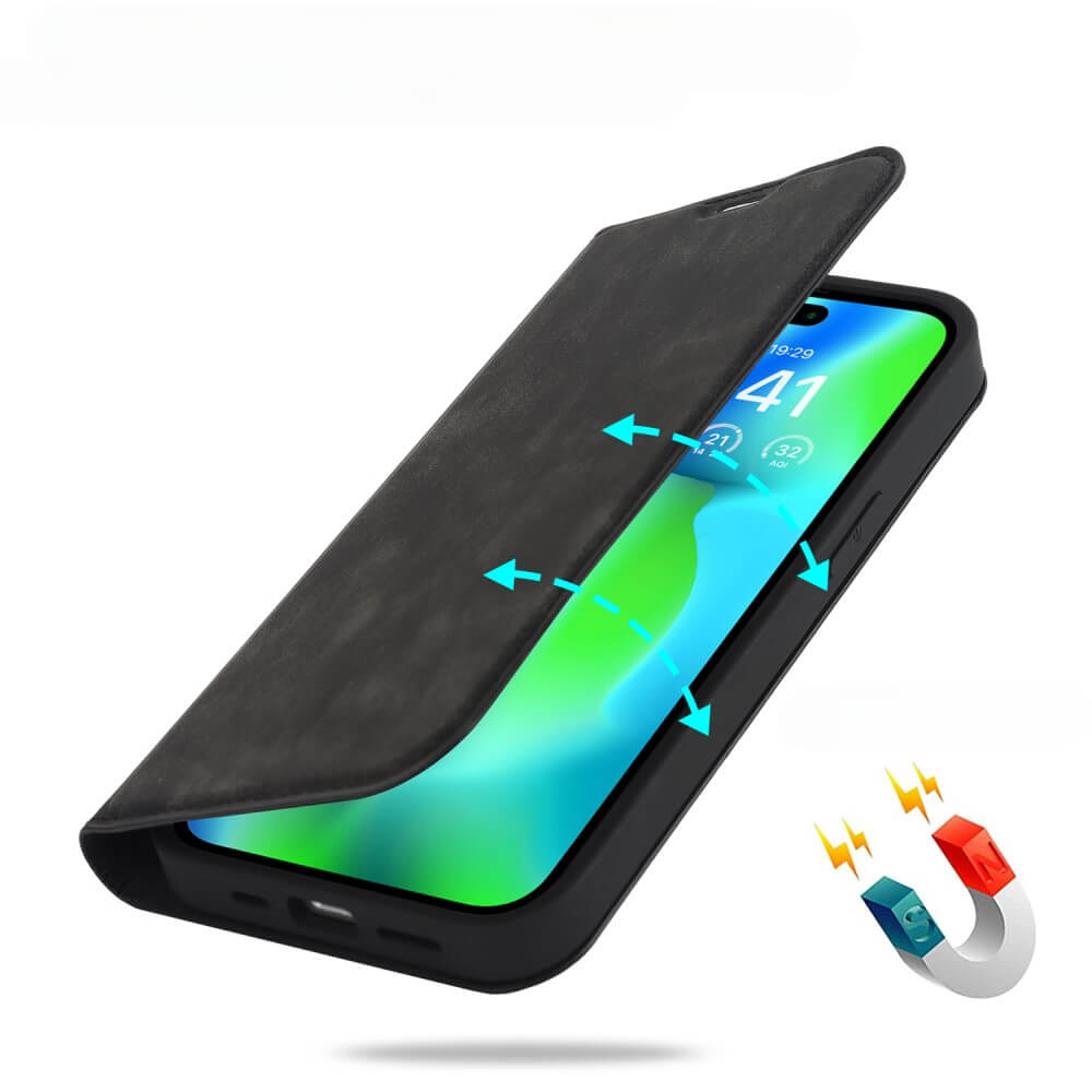 iPhone 15 - Étui à rabat Magsafe RFID