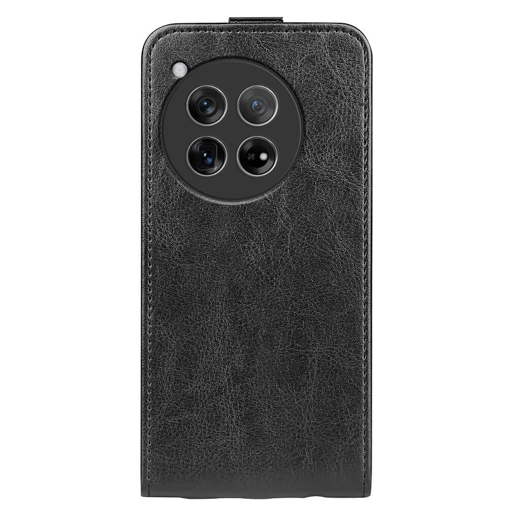 OnePlus 12 - Klassisches Flip Case vertikal schwarz