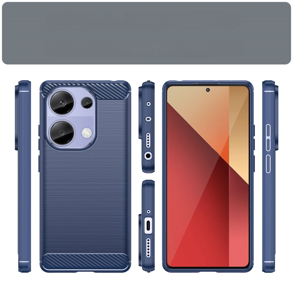 Poco M6 Pro / Redmi Note 13 Pro 4G - Cover in look metallo carbonio