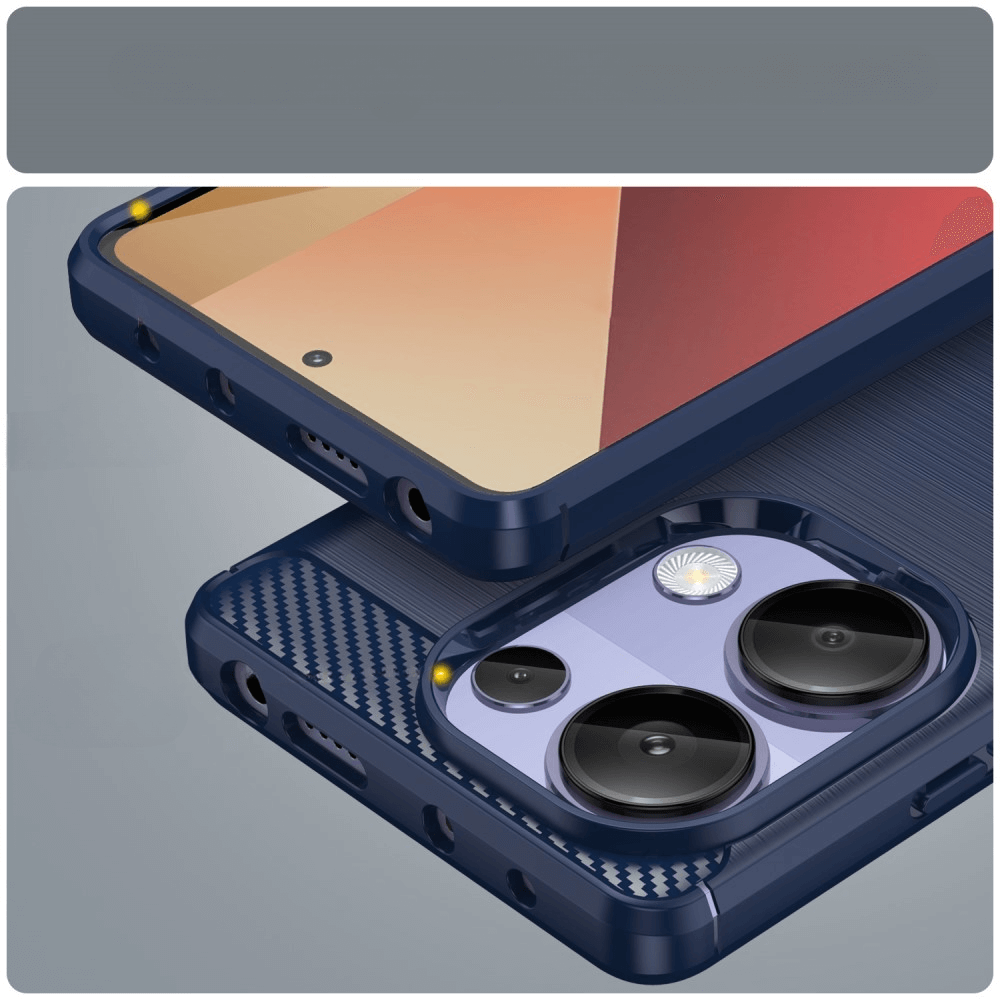 Poco M6 Pro / Redmi Note 13 Pro 4G - Cover in look metallo carbonio