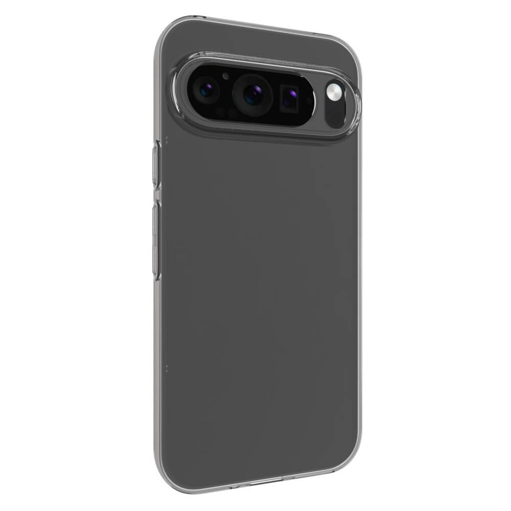 Schützen Sie Ihr Google Pixel 9 Pro XL mit dem transparenten Silikon-Gummi-Case von Cover-Discount mit Antifingerprint-Schutz und Kompatibilität mit Dreifach-Kamera.