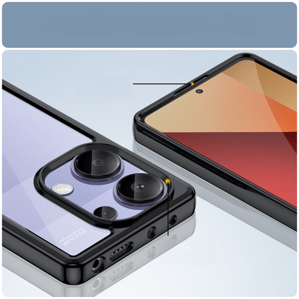 Poco M6 Pro / Redmi Note 13 4G - Protective Acrylic Phone Case with Raised Edge