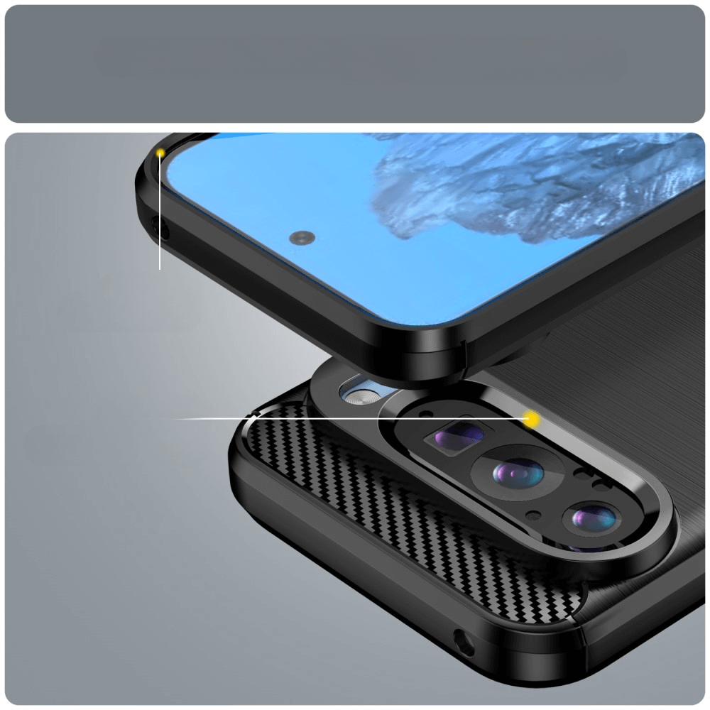 Google Pixel 9 / 9 Pro - Coque look métal carbone