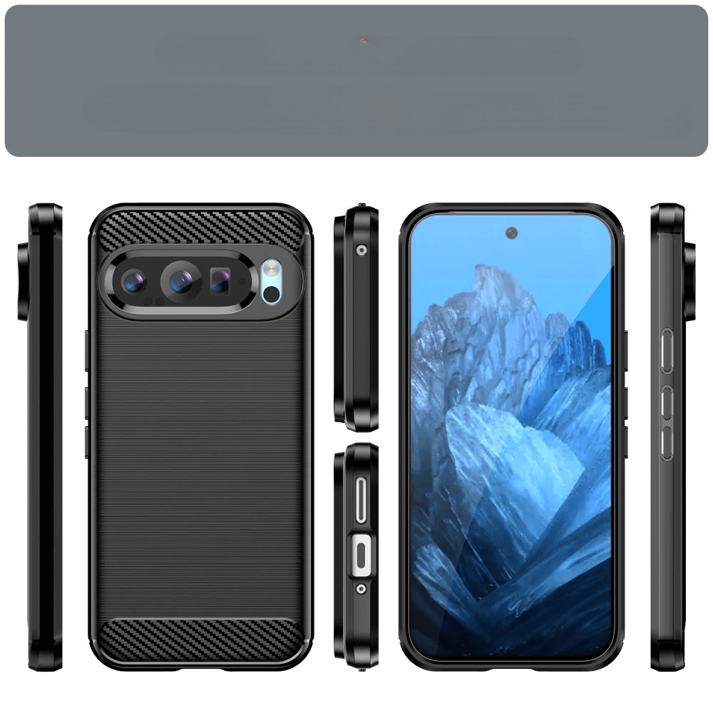 Google Pixel 9 / 9 Pro - Coque look métal carbone