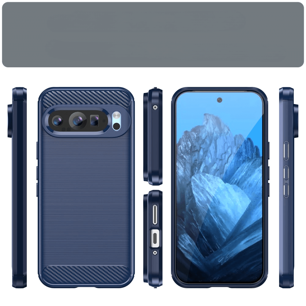 Google Pixel 9 / 9 Pro - Coque look métal carbone