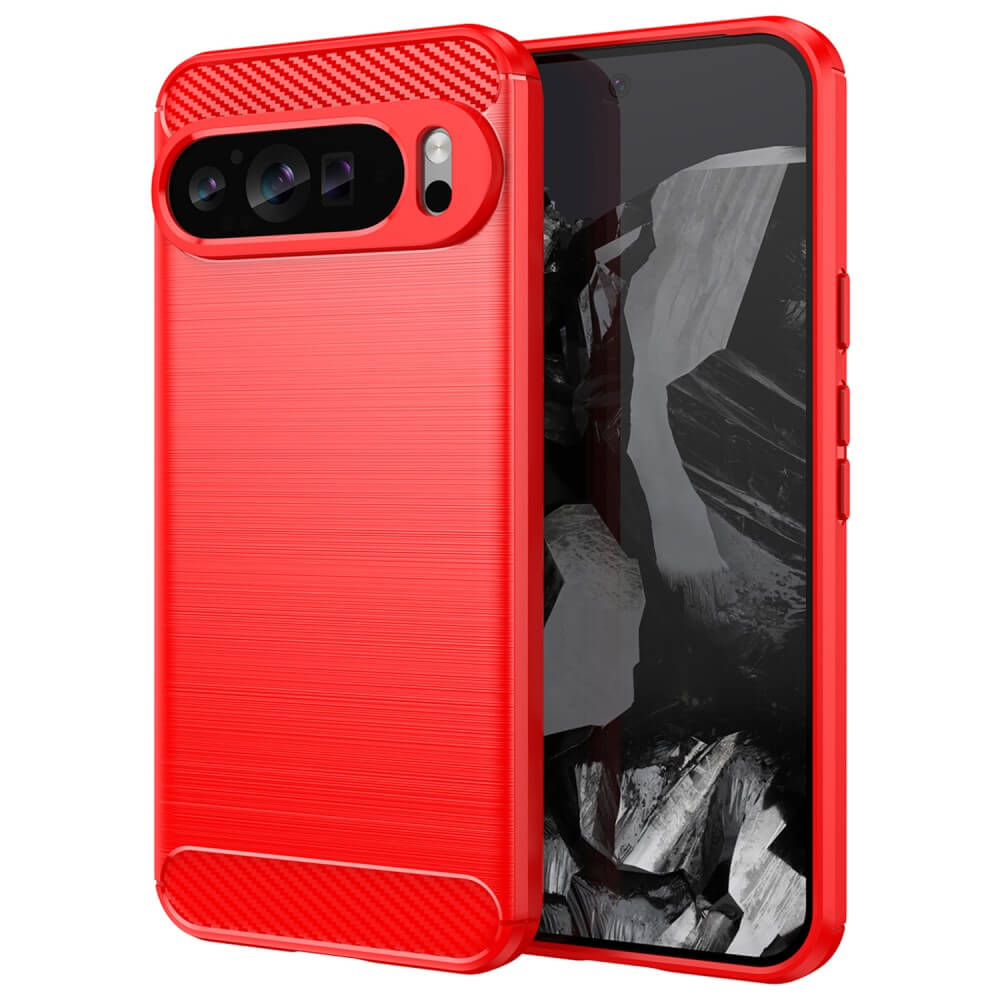 Google Pixel 9 Pro XL - Coque look métal carbone